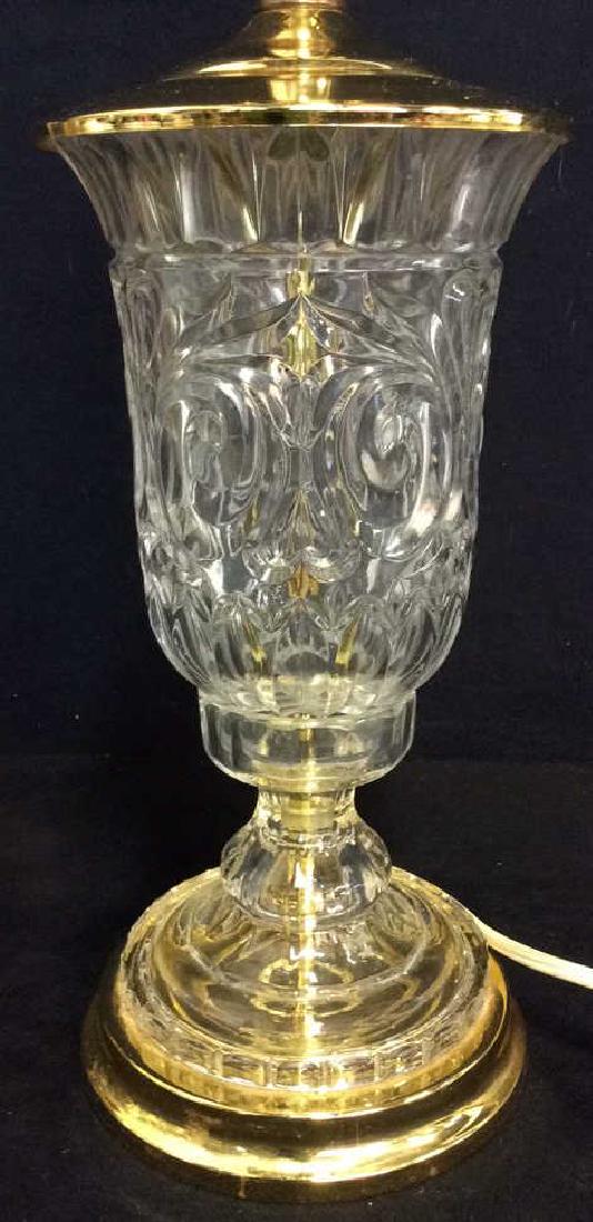 Gold Toned Glass or Crystal & Metal Lamp (1 of 10)