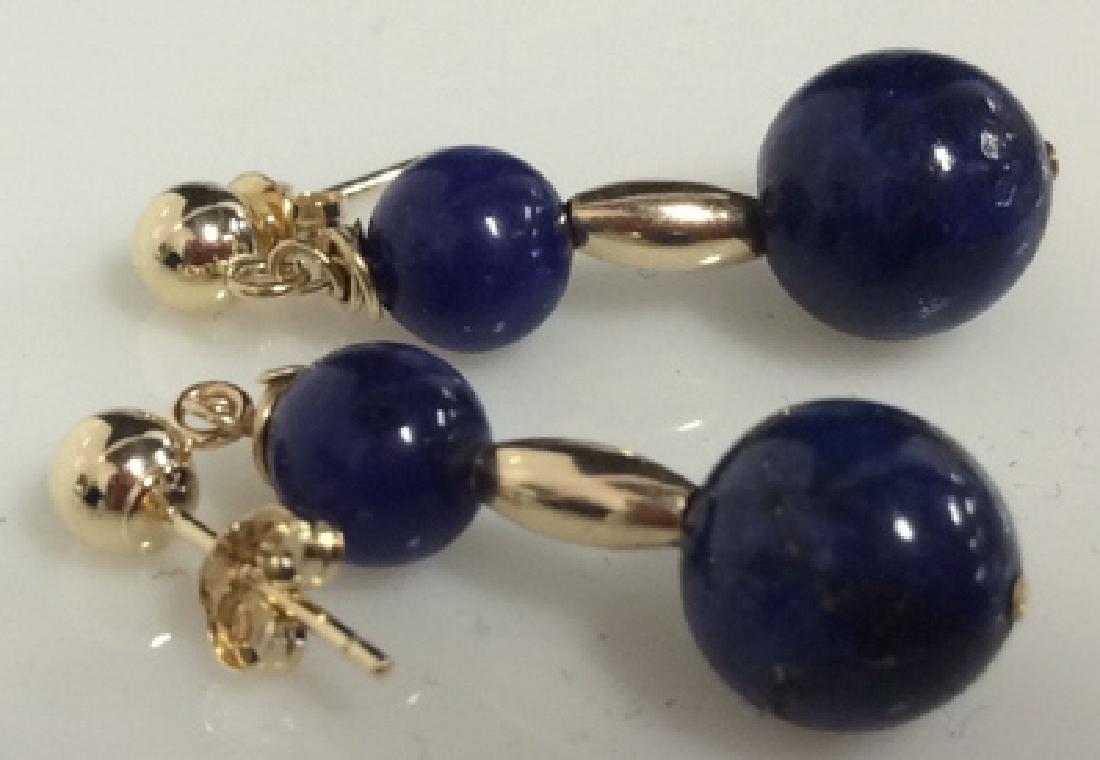 Lapis Lazuli Natural Stone Bead Earrings (1 of 7)