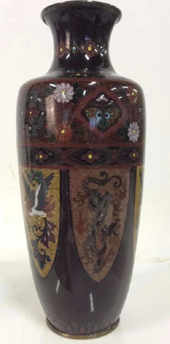 Asian Style Enamel Cloisonné Vase w Dragon (1 of 10)