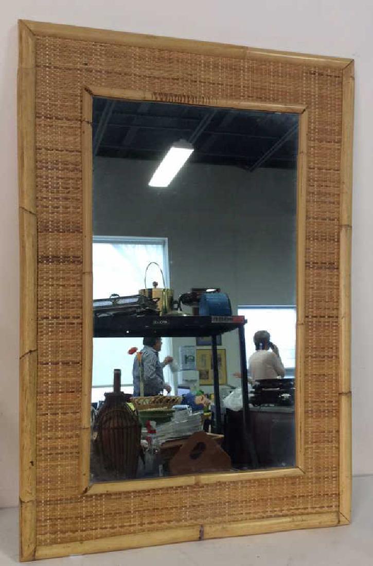 Wall Mirror W Bamboo Wood Frame (1 of 9)