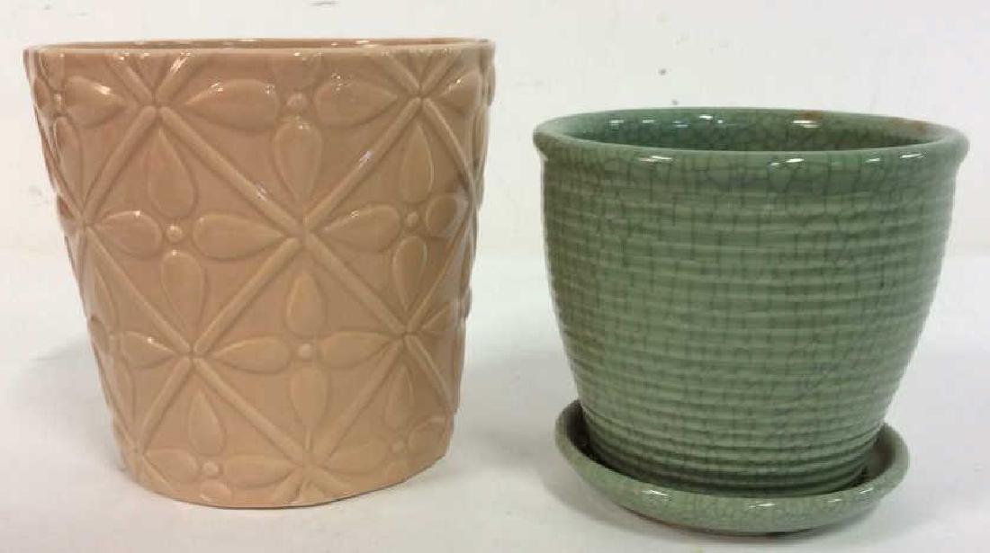 Lot 2 Ceramic Planters Flower Pots (1 of 8)