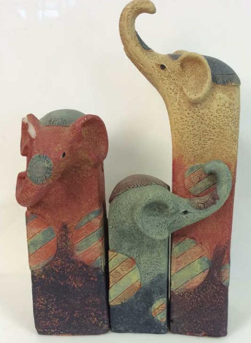 Lot 3 Elephant Figural Statuettes, Israeli (1 of 10)
