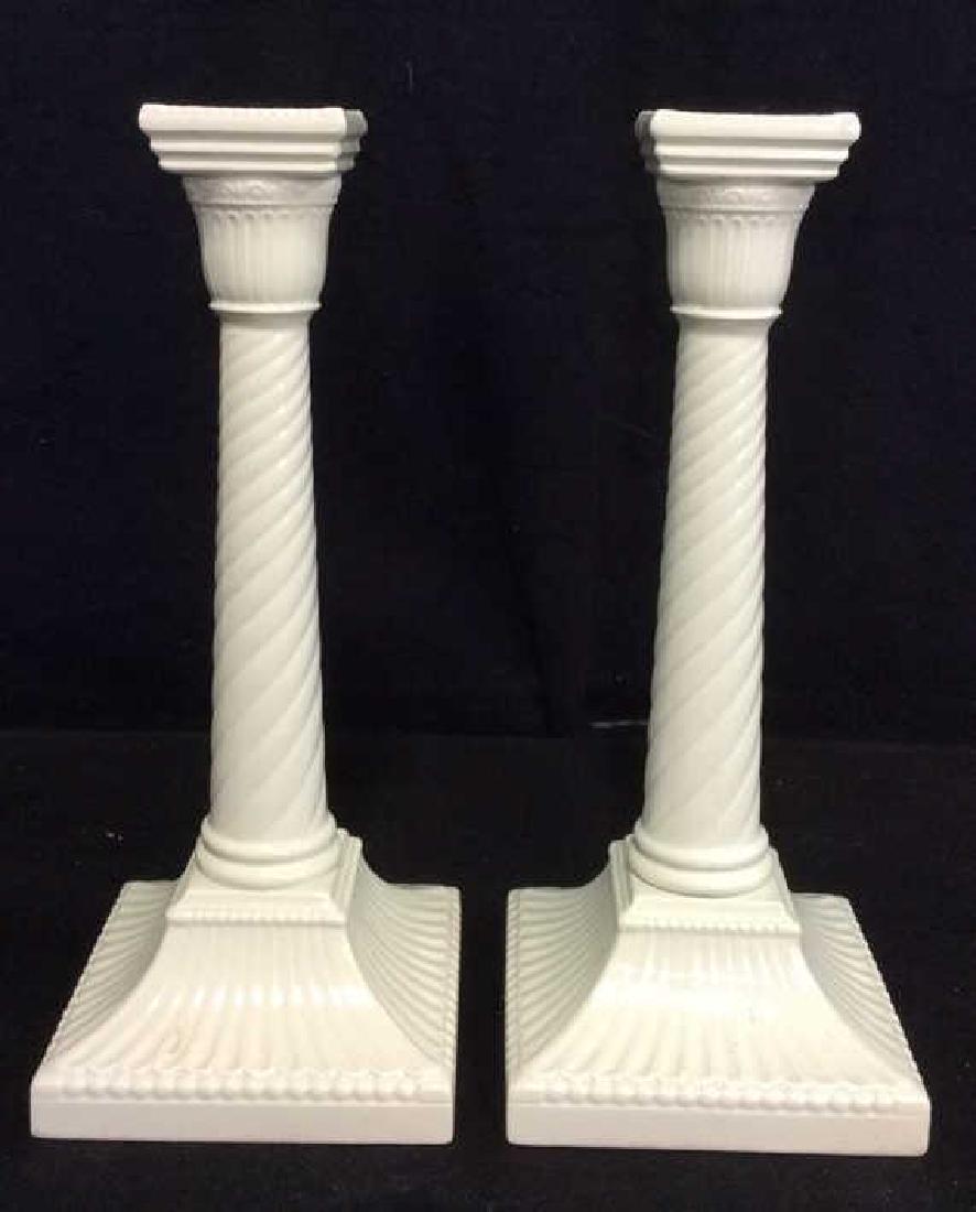 Pair Ceramic Porcelain Candlesticks (1 of 6)