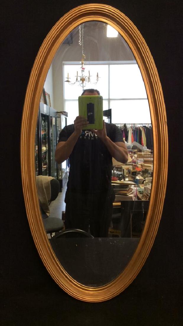 Oval Gold Toned Frame Mirror (1 of 6)