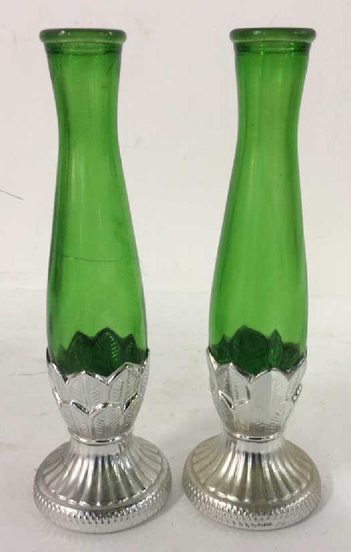 Lot 2 AVON Glass Candlesticks Bud Vases (1 of 5)