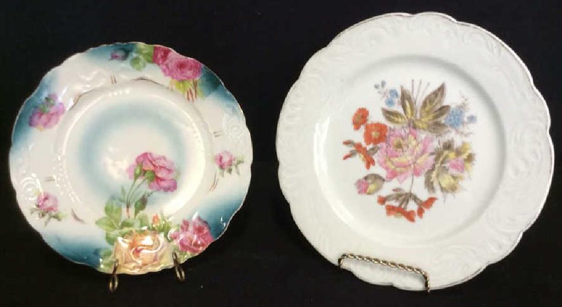 Lot 2 Floral Painted Porcelain Plates (1 of 10)