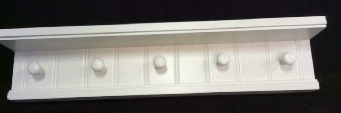 White Wood Shelf Coat Rack (1 of 7)