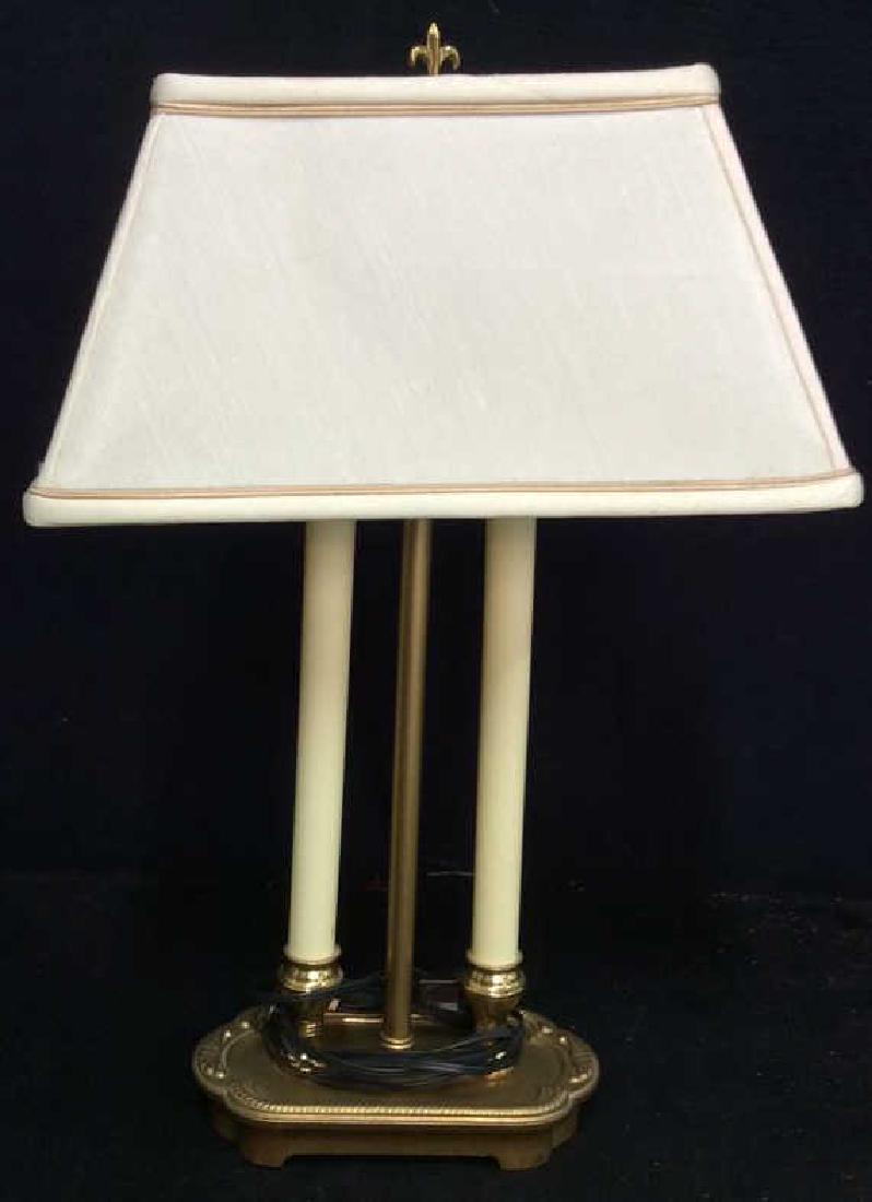 Gold Toned Candlestick Style Lamp (1 of 6)