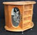 Vintage Wood Glass Brass Jewelry Cabinet - 6