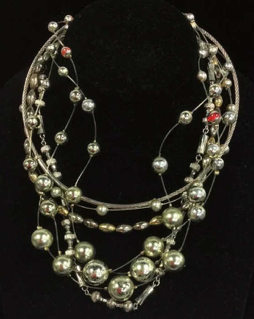 Lot 5 Assorted Silver Toned Metal Necklaces (1 of 8)