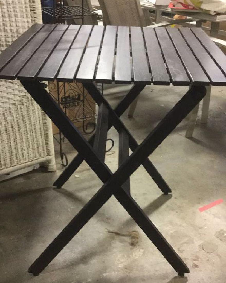Black Toned Painted Wooden Folding Table (1 of 4)