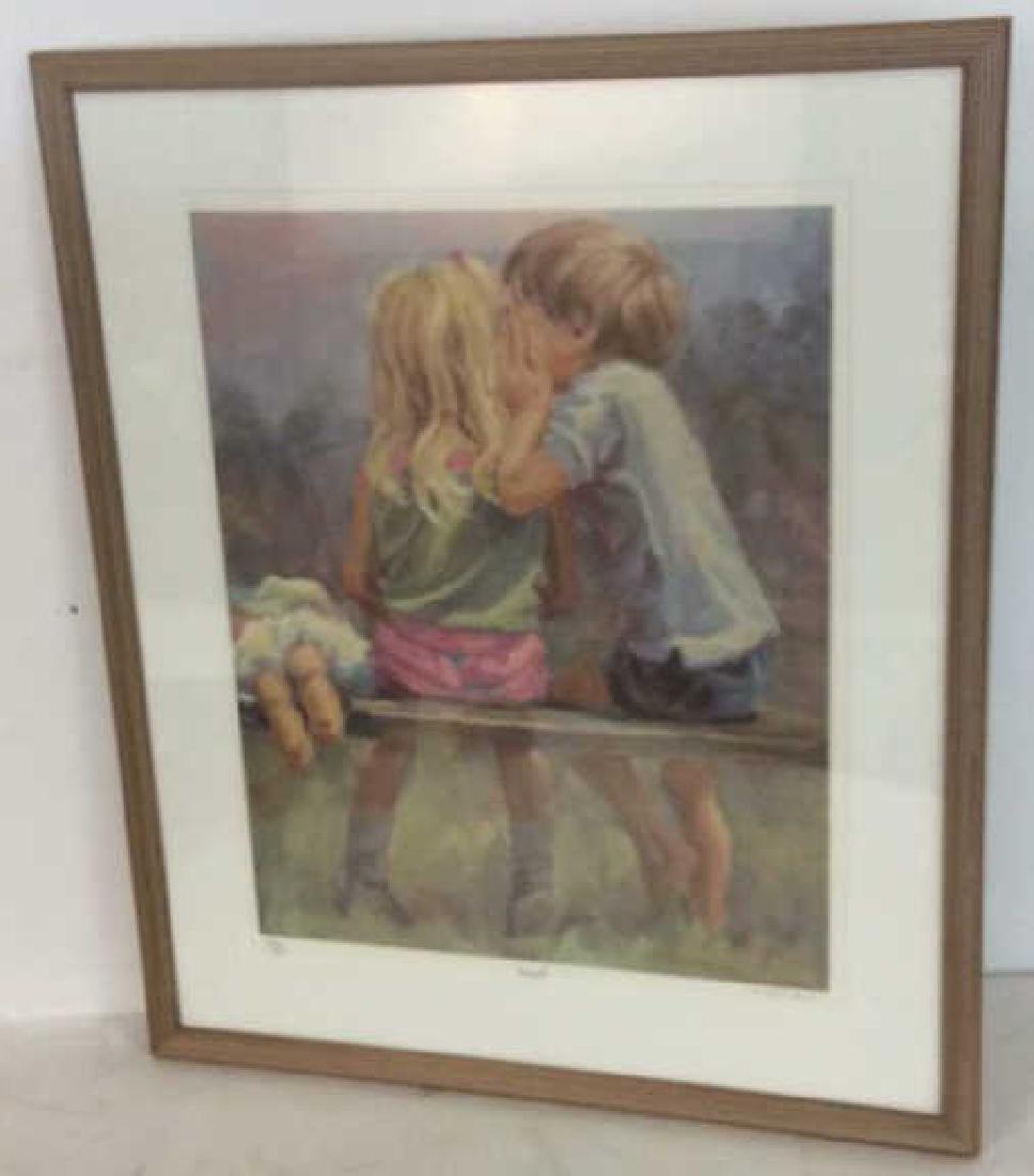 Signed Litho Two Children at Play (1 of 10)