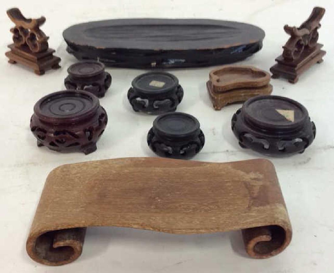 Lot 10 Carved Asian Wooden Bases (1 of 9)