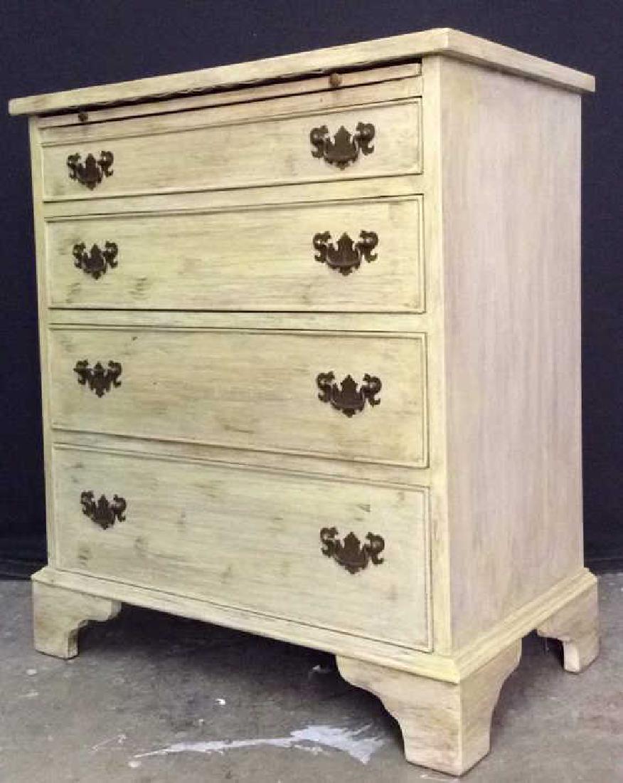 Wooden 4 Drawer White Washed Dresser (1 of 6)