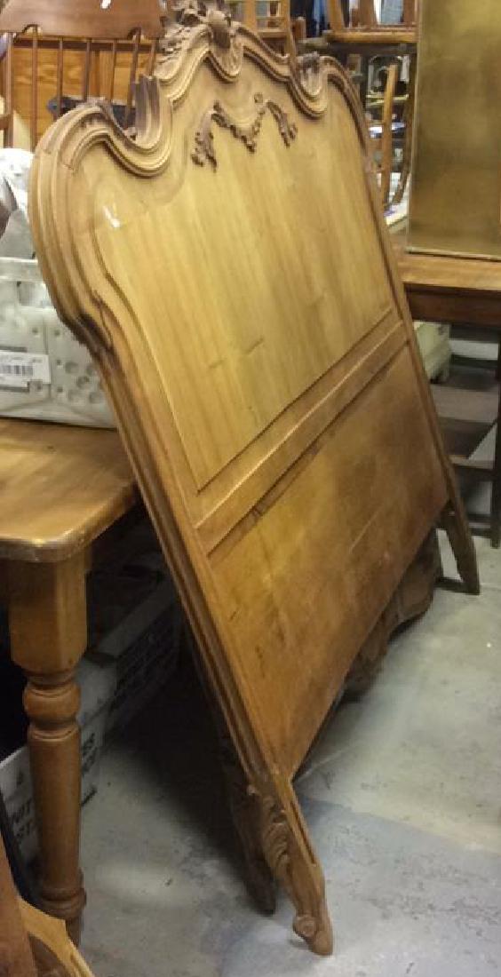 Carved Antique Country French Pine Headboard (1 of 11)