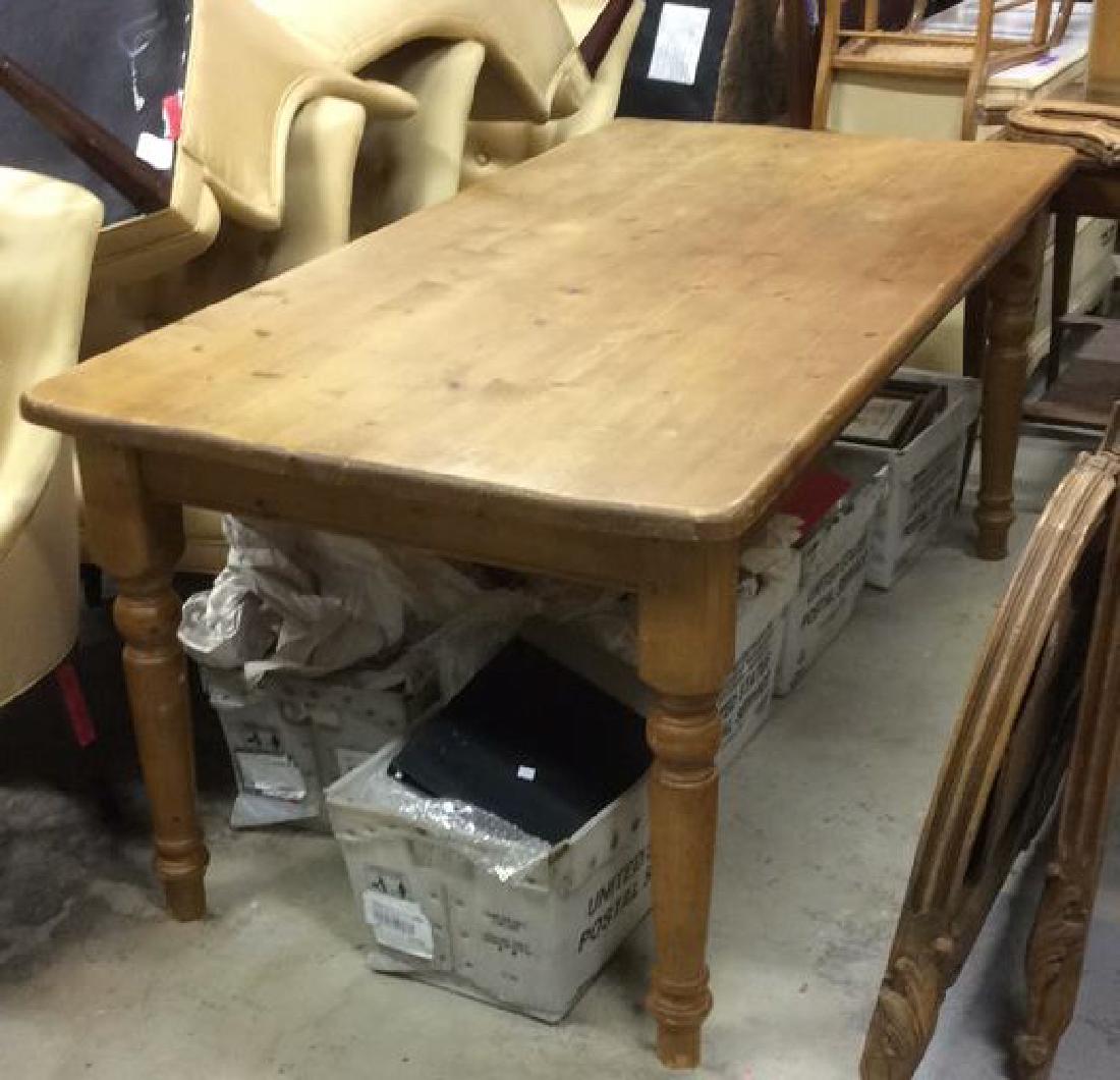 Vintage Pine Farm Table Dining Table (1 of 10)