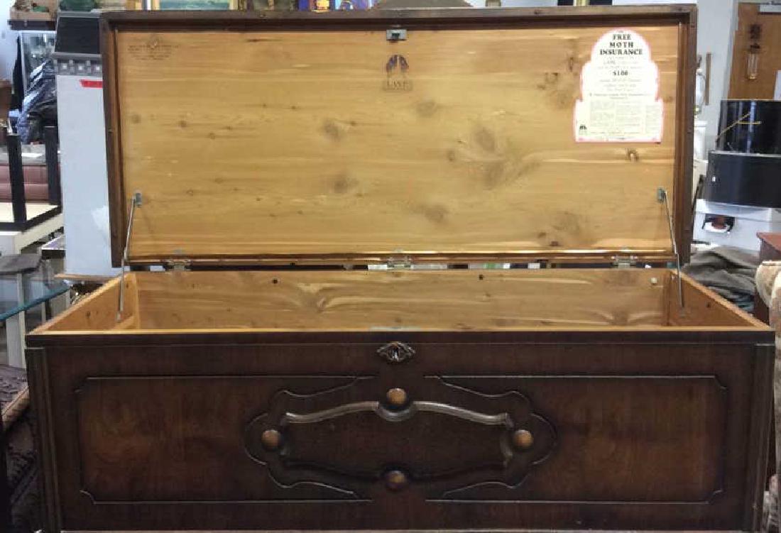 Vintage LANE Carved Wood Blanket Chest Cedar (1 of 10)