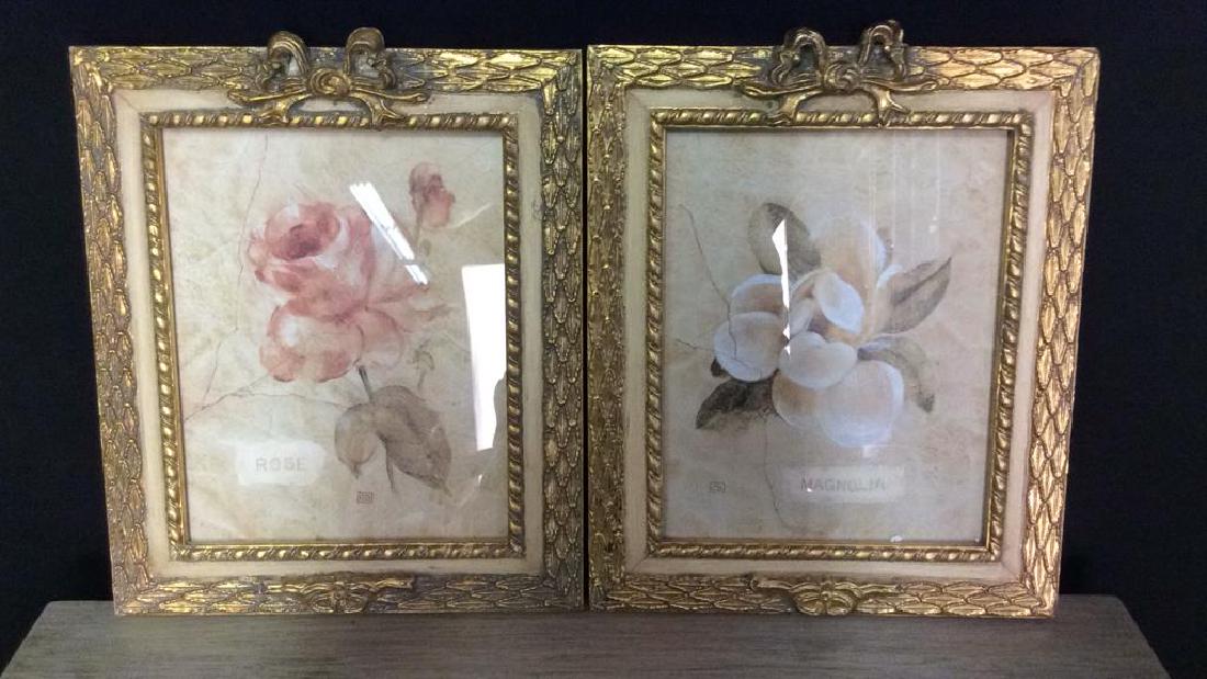Lot 2 Framed Floral Print Artworks (1 of 5)
