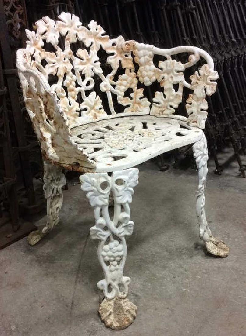 Antique Heavy Iron Scrolled Garden Chair (1 of 10)