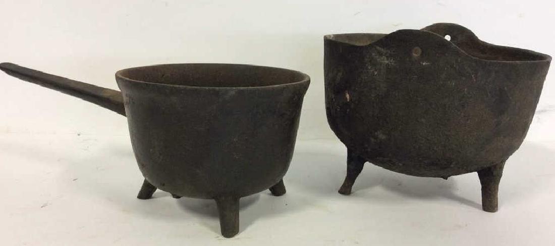 Antique Cast Iron Cauldron and Pot (1 of 7)