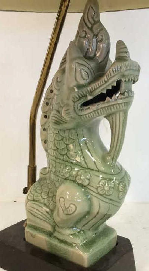 Green Porcelain Foo Dog Form Lamp (1 of 10)