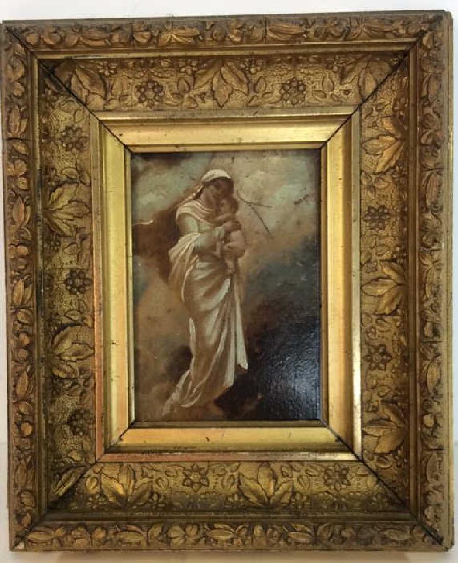 Oil Painting on Wood Mother and Child (1 of 10)