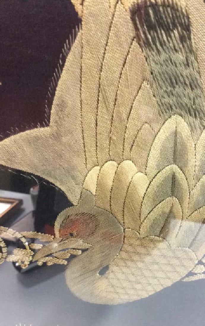 Framed Oriental Embroidered Artwork on Fabric (1 of 8)