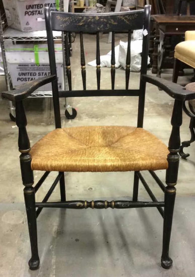 Painted Chair w Rush Seat and Queen Anne Feet (1 of 10)