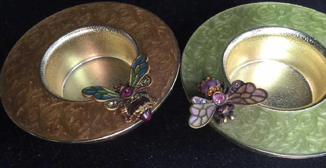 Pair Jay Strongwater Bejeweled Candle Holders (1 of 7)