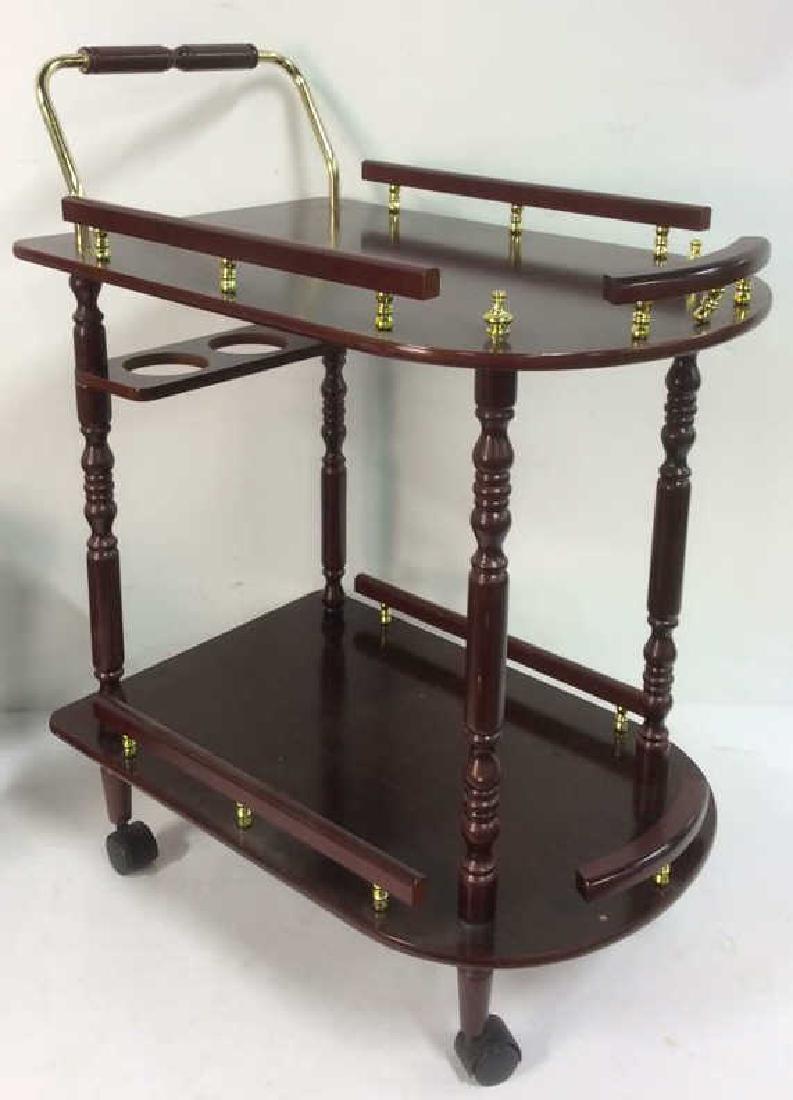 Mahogany & Gold Toned Teacart,  Bar Cart (1 of 11)