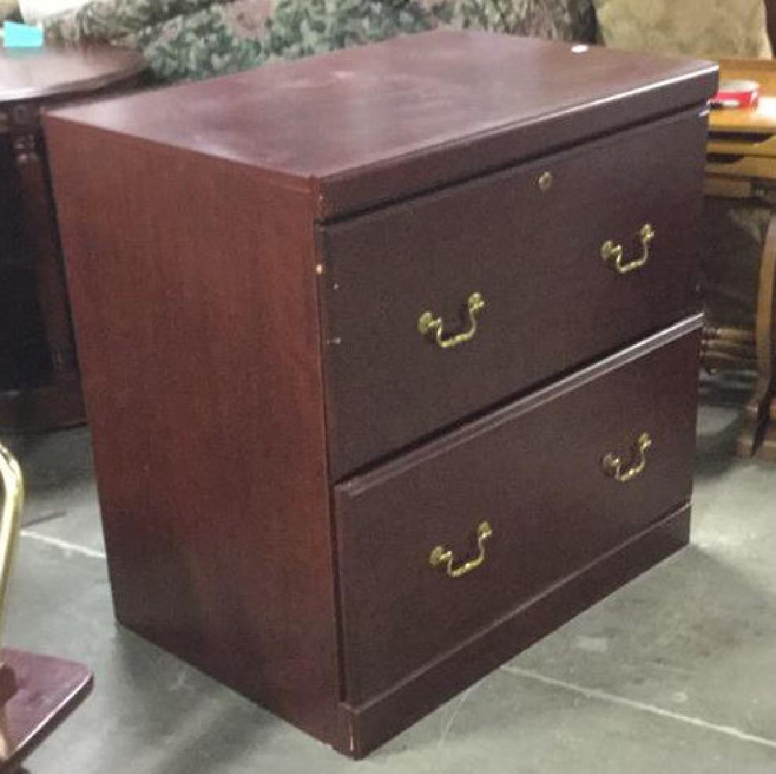 Mahogany 2 Drawer File cabinet (1 of 5)