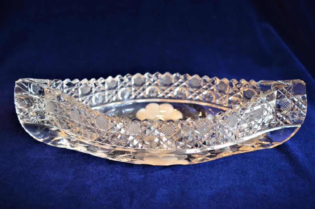 American Brilliant Cut Crystal Celery Dish (1 of 1)