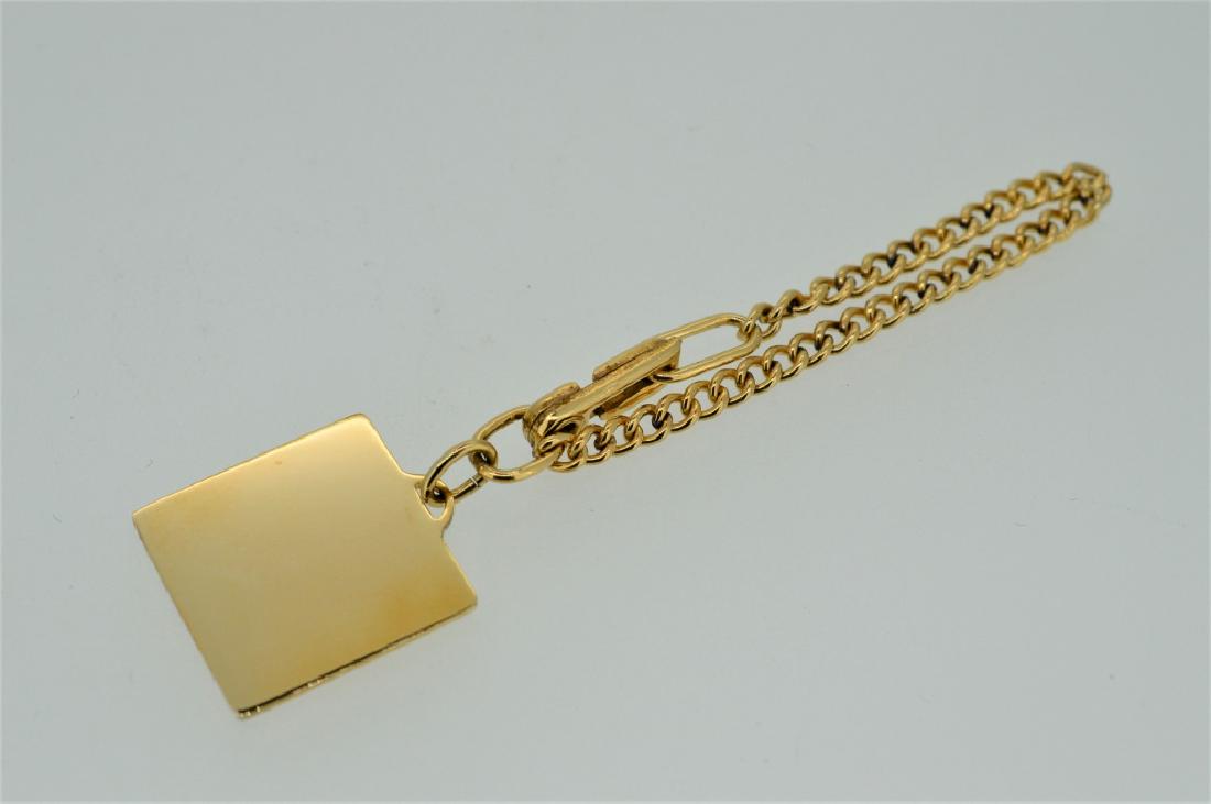 Baby's 12kt Gold Filled ID Bracelet: Suitable for engraving on 3 1/2" chain with secure clasp, 8.5 x 8.5mm plate