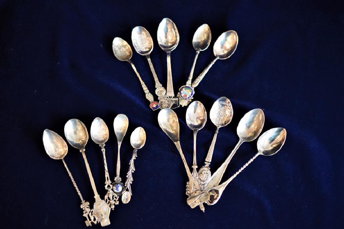 Lot of Silverplated Souvenir Spoons (1 of 1)