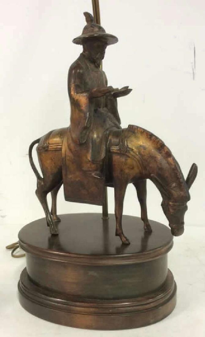 Bronze Chinese Figural Lamp Man on Horse (1 of 10)