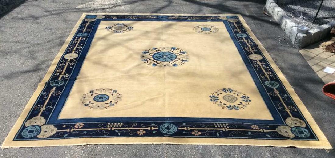 Chinese Peking Handmade Wool Rug W Fringes (1 of 10)