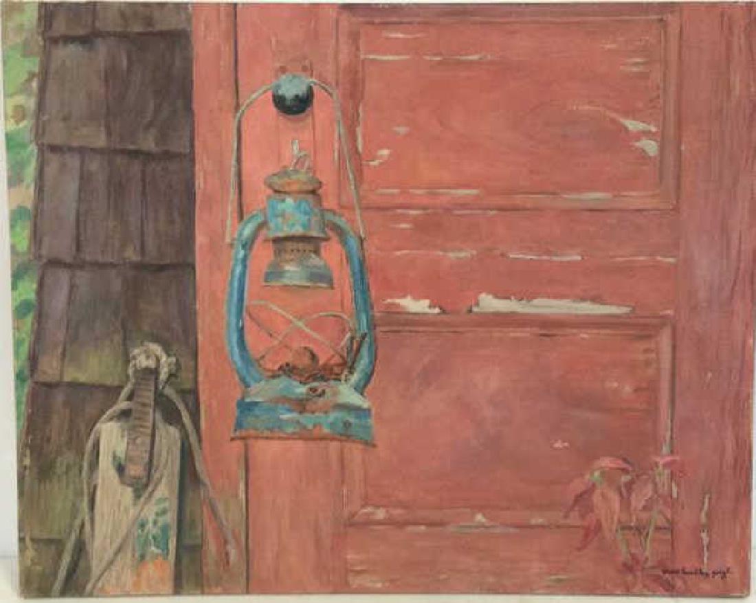 GRACE HUNTLY PUGH signed Barn Painting Canvas (1 of 9)