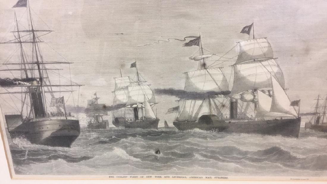 Vintage Framed Nautical Lithograph (1 of 10)