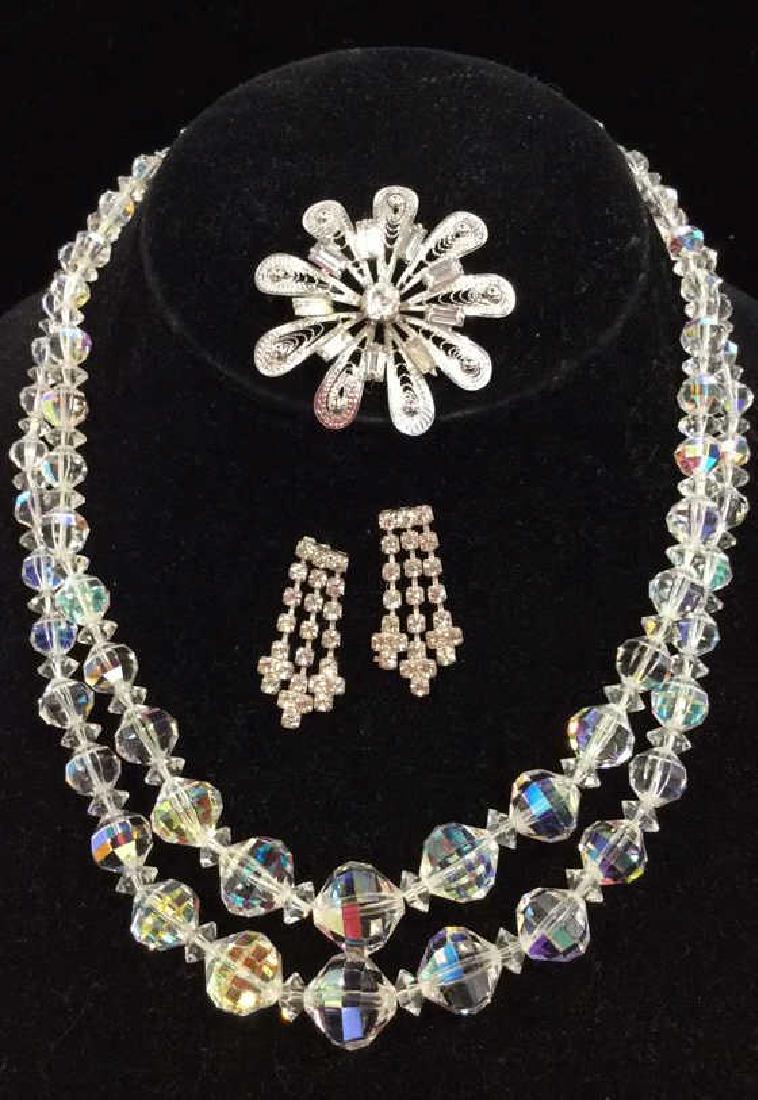 Lot 3 Assorted Crystal and Rhinestone Jewelry (1 of 10)