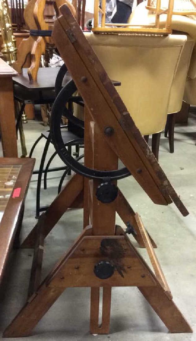 Vintage Wooden Artist Drawing Table Fold Up (1 of 10)