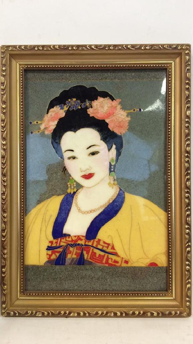 Japanese Enamel Cloisonné Portrait (1 of 9)