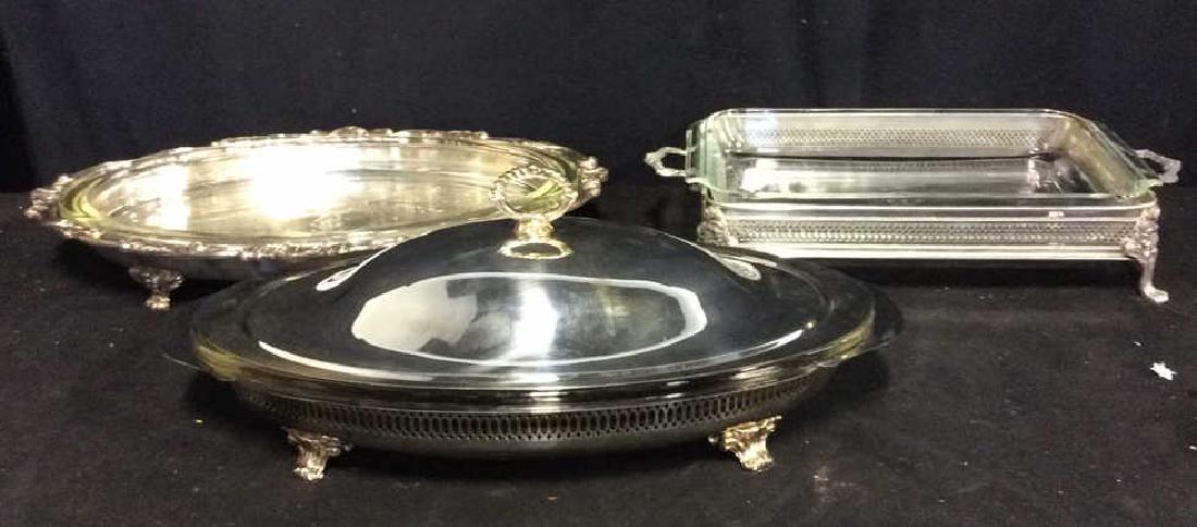 Lot 3 Assorted Silver Plate Display Trays (1 of 11)