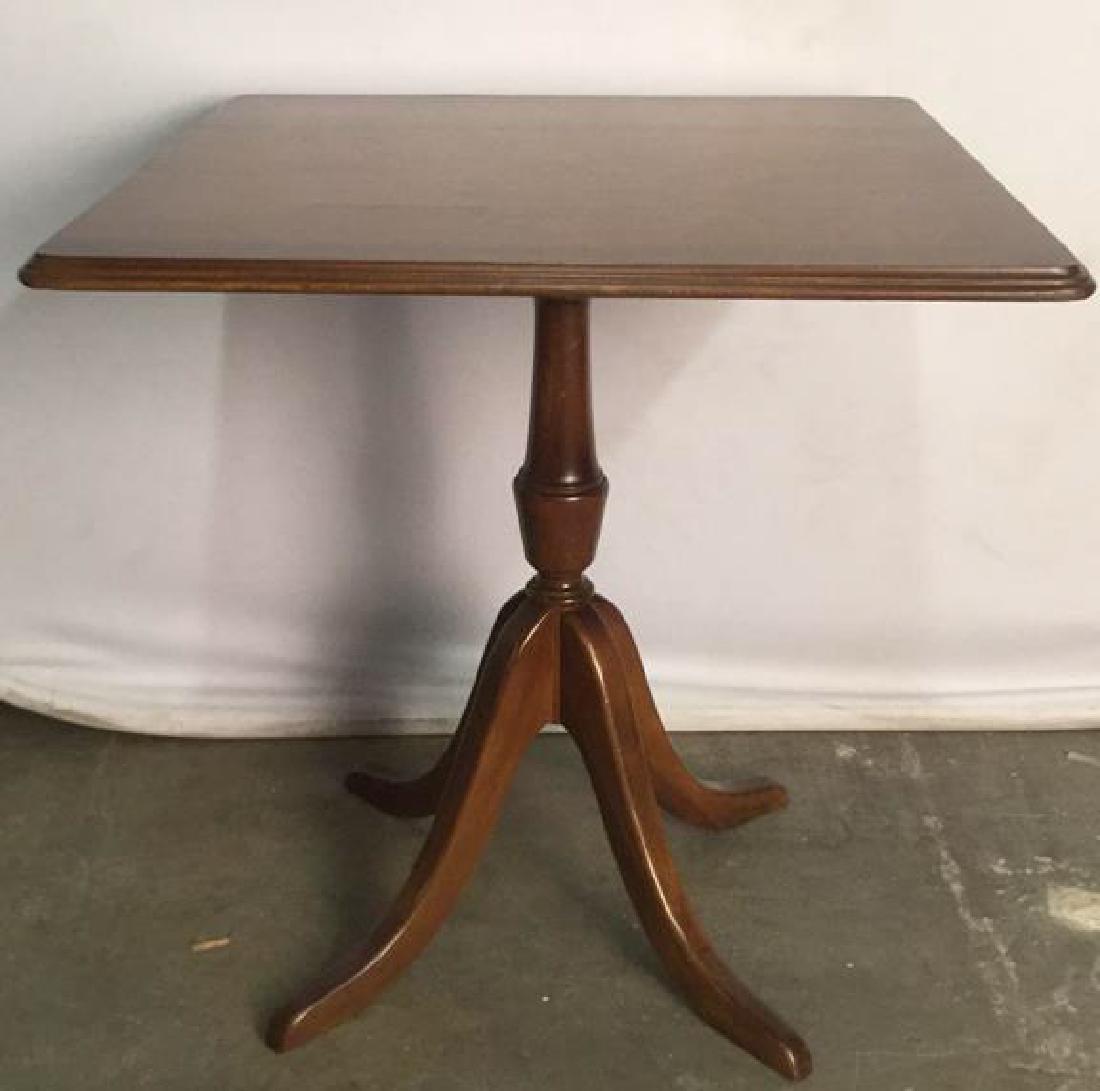 Square Tilt Top Pedestal Table With Four Legs (1 of 10)