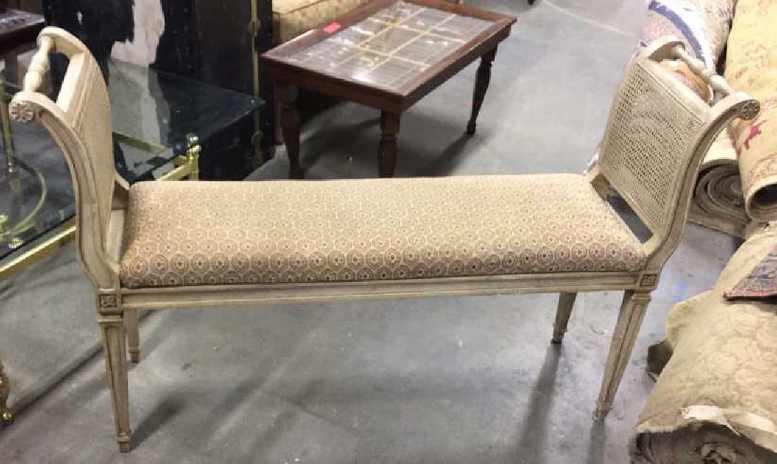 Country French Style Upholstered Bench (1 of 9)