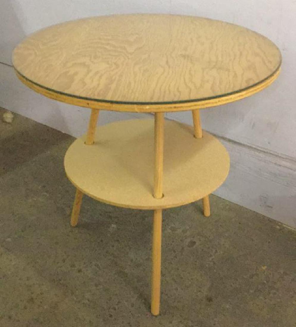 Two Tiered Circular Side Table With Glass Top (1 of 4)