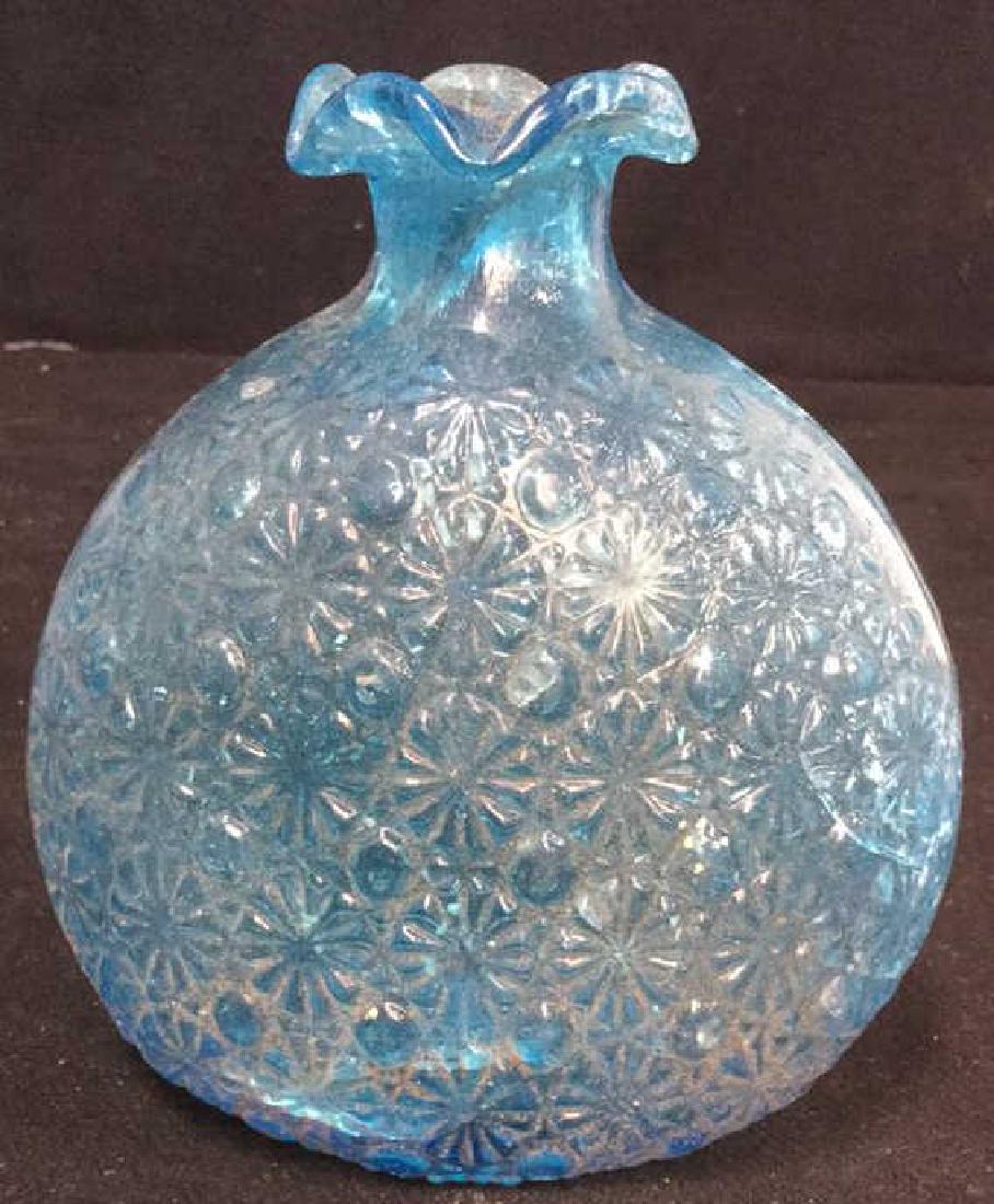 Antique Pressed Aqua Blue Glass (1 of 9)
