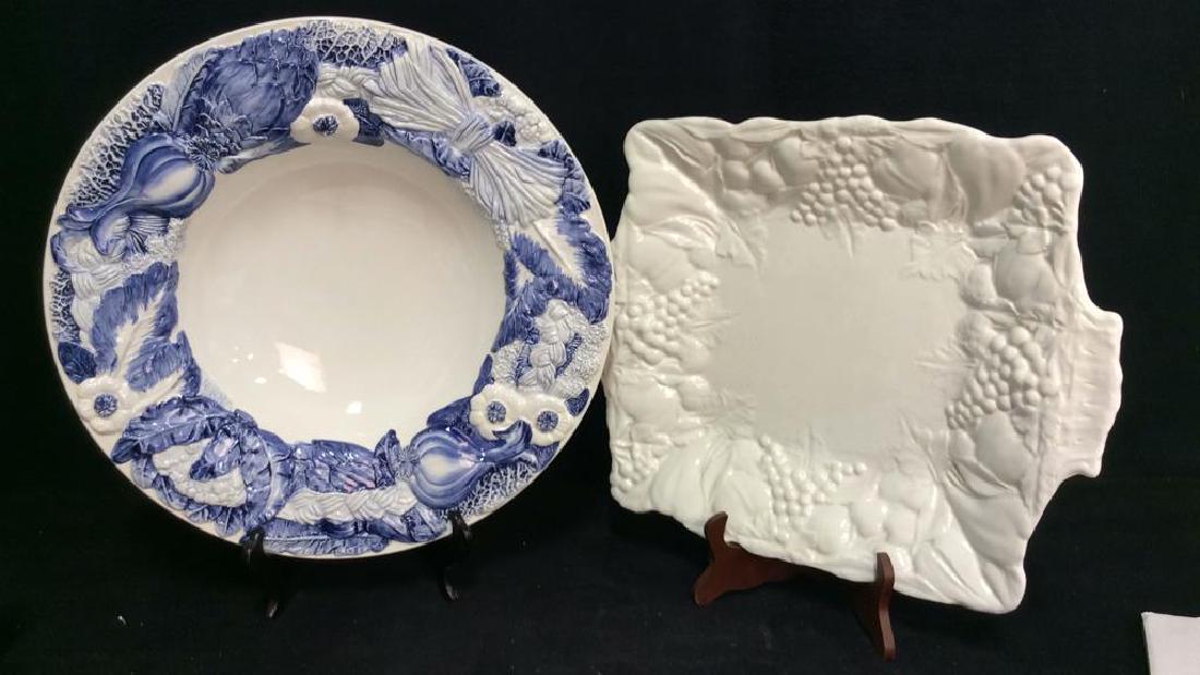 Lot 2 Italian Porcelain Serving Display Platters (1 of 11)