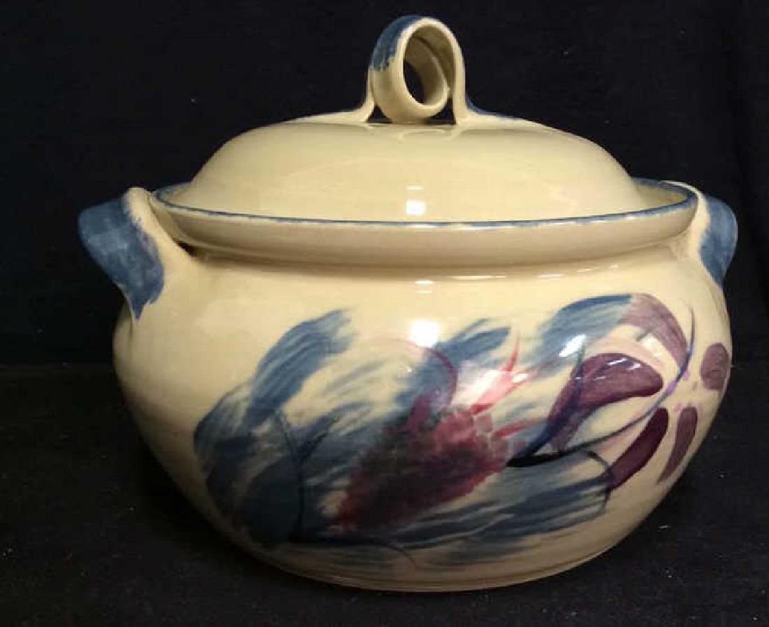 Floral Ceramic Soup Tureen W Lid, Signed (1 of 10)