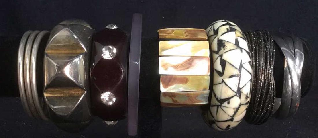 Group Lot 10 Vintage Bangle and Cuff Bracelets, (1 of 11)