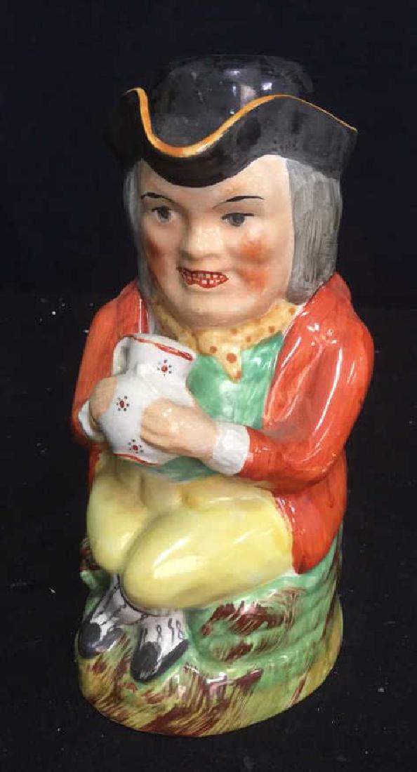 Staffordshire Painted Porcelain Toby Mug Seated w (1 of 10)